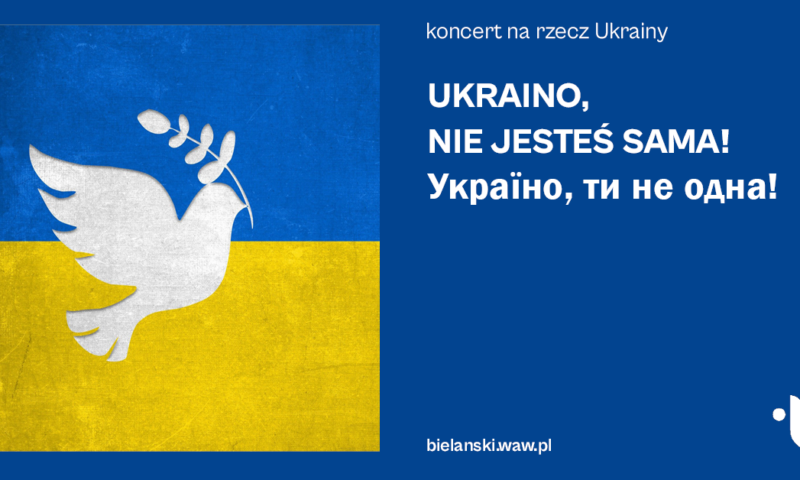 flaga Ukrainy z gołębicą